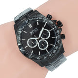 Buy Shop Hugo Boss Ikon Chronograph Black Dial Black Steel Strap Watch for Men - 1512961 USA Online