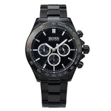 Buy Shop Hugo Boss Ikon Chronograph Black Dial Black Steel Strap Watch for Men - 1512961 USA Online