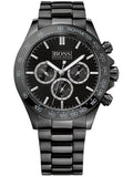 Buy Shop Hugo Boss Ikon Chronograph Black Dial Black Steel Strap Watch for Men - 1512961 USA Online