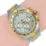 Buy Shop Hugo Boss Ikon Chronograph Silver Dial Two Tone Steel Strap Watch for Men - 1512960 USA Online