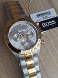 Buy Shop Hugo Boss Ikon Chronograph Silver Dial Two Tone Steel Strap Watch for Men - 1512960 USA Online