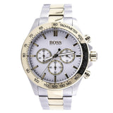Buy Shop Hugo Boss Ikon Chronograph Silver Dial Two Tone Steel Strap Watch for Men - 1512960 USA Online