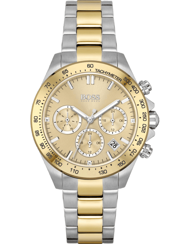 Buy Shop Hugo Boss Ikon Chronograph Silver Dial Two Tone Steel Strap Watch for Men - 1512960 USA Online