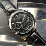 Buy Shop Hugo Boss Ikon Grey Dial Black Leather Strap Watch for Men - 1513177 USA Online