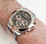 Buy Shop Hugo Boss Ikon Grey Dial Two Tone Steel Strap Watch for Men - 1513339 USA Online