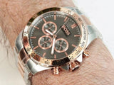 Buy Shop Hugo Boss Ikon Grey Dial Two Tone Steel Strap Watch for Men - 1513339 USA Online