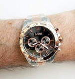 Buy Shop Hugo Boss Ikon Grey Dial Two Tone Steel Strap Watch for Men - 1513339 USA Online