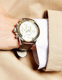 Buy Shop Hugo Boss Ikon White Dial Brown Leather Strap Watch for Men - 1513174 USA Online