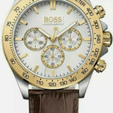 Buy Shop Hugo Boss Ikon White Dial Brown Leather Strap Watch for Men - 1513174 USA Online