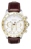Buy Shop Hugo Boss Ikon White Dial Brown Leather Strap Watch for Men - 1513174 USA Online