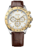 Buy Shop Hugo Boss Ikon White Dial Brown Leather Strap Watch for Men - 1513174 USA Online