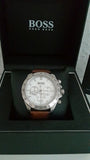 Buy Shop Hugo Boss Ikon White Dial Brown Leather Strap Watch for Men - 1513175 USA Online