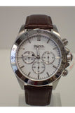 Buy Shop Hugo Boss Ikon White Dial Brown Leather Strap Watch for Men - 1513175 USA Online