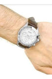 Buy Shop Hugo Boss Ikon White Dial Brown Leather Strap Watch for Men - 1513175 USA Online