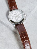 Buy Shop Hugo Boss Ikon White Dial Brown Leather Strap Watch for Men - 1513175 USA Online