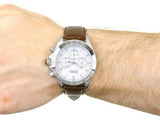 Buy Shop Hugo Boss Ikon White Dial Brown Leather Strap Watch for Men - 1513175 USA Online