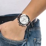 Buy Shop Hugo Boss Ikon White Dial Brown Leather Strap Watch for Men - 1513175 USA Online