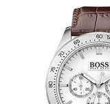 Buy Shop Hugo Boss Ikon White Dial Brown Leather Strap Watch for Men - 1513175 USA Online
