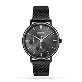 Buy Shop Hugo Boss Infinity Black Dial Black Mesh Bracelet Watch for Women -1502521 USA Online