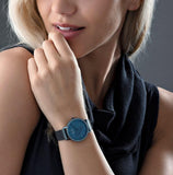 Buy Shop Hugo Boss Infinity Blue Dial Blue Mesh Bracelet Watch for Women - 1502518 USA Online