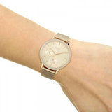 Buy Shop Hugo Boss Infinity Carnation Gold Dial Gold Mesh Bracelet Watch for Women - 1502519 USA Online
