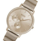 Buy Shop Hugo Boss Infinity Carnation Gold Dial Gold Mesh Bracelet Watch for Women - 1502519 USA Online
