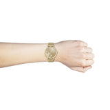 Buy Shop Hugo Boss Infinity Gold Dial Gold Mesh Bracelet Watch for Women - 1502520 USA Online