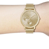Buy Shop Hugo Boss Infinity Gold Dial Gold Mesh Bracelet Watch for Women - 1502520 USA Online