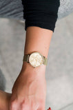 Buy Shop Hugo Boss Infinity Gold Dial Gold Mesh Bracelet Watch for Women - 1502520 USA Online