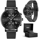 Buy Shop Hugo Boss Integrity Black Dial Black Mesh Bracelet Watch for Men - 1513813 USA Online
