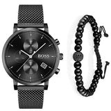 Buy Shop Hugo Boss Integrity Black Dial Black Mesh Bracelet Watch for Men - 1513813 USA Online