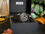 Buy Shop Hugo Boss Integrity Black Dial Black Steel Strap Watch for Men - 1513780 USA Online
