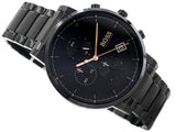 Buy Shop Hugo Boss Integrity Black Dial Black Steel Strap Watch for Men - 1513780 USA Online