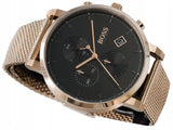 Buy Shop Hugo Boss Integrity Black Dial Gold Mesh Bracelet Watch for Men - 1513808 USA Online