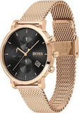 Buy Shop Hugo Boss Integrity Black Dial Gold Mesh Bracelet Watch for Men - 1513808 USA Online