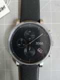Buy Shop Hugo Boss Integrity Chronograph Black Dial Black Leather Strap Watch for Men - 1513777 USA Online