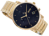 Buy Shop Hugo Boss Integrity Chronograph Grey Dial Gold Steel Strap Watch for Men - 1513781 USA Online