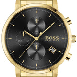 Buy Shop Hugo Boss Integrity Chronograph Grey Dial Gold Steel Strap Watch for Men - 1513781 USA Online