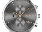 Buy Shop Hugo Boss Integrity Grey Dial Silver Mesh Bracelet Watch for Men - 1513807 USA Online