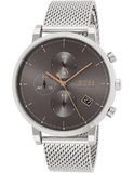 Buy Shop Hugo Boss Integrity Grey Dial Silver Mesh Bracelet Watch for Men - 1513807 USA Online