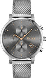 Buy Shop Hugo Boss Integrity Grey Dial Silver Mesh Bracelet Watch for Men - 1513807 USA Online