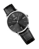 Buy Shop Hugo Boss Jackson Black Dial Black Leather Strap Watch for Men - 1513369 USA Online