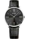 Buy Shop Hugo Boss Jackson Black Dial Black Leather Strap Watch for Men - 1513369 USA Online