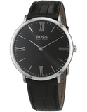 Buy Shop Hugo Boss Jackson Black Dial Black Leather Strap Watch for Men - 1513369 USA Online