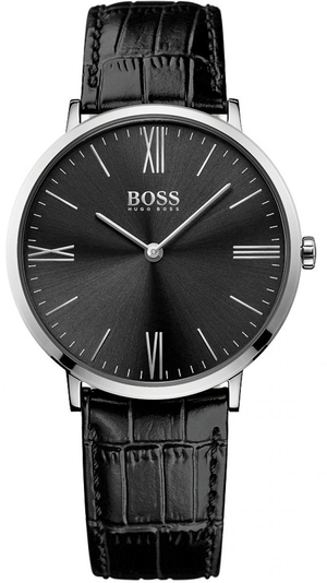 Buy Shop Hugo Boss Jackson Black Dial Black Leather Strap Watch for Men - 1513369 USA Online