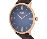 Buy Shop Hugo Boss Jackson Blue Dial Black Leather Strap Watch for Men - 1513371 USA Online