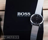 Buy Shop Hugo Boss Jackson Quartz Black Dial Silver Mesh Bracelet Watch For Men - 1513514 USA Online