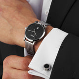 Buy Shop Hugo Boss Jackson Quartz Black Dial Silver Mesh Bracelet Watch For Men - 1513514 USA Online