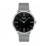 Buy Shop Hugo Boss Jackson Quartz Black Dial Silver Mesh Bracelet Watch For Men - 1513514 USA Online