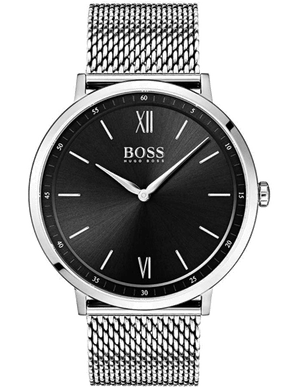 Buy Shop Hugo Boss Jackson Quartz Black Dial Silver Mesh Bracelet Watch For Men - 1513514 USA Online